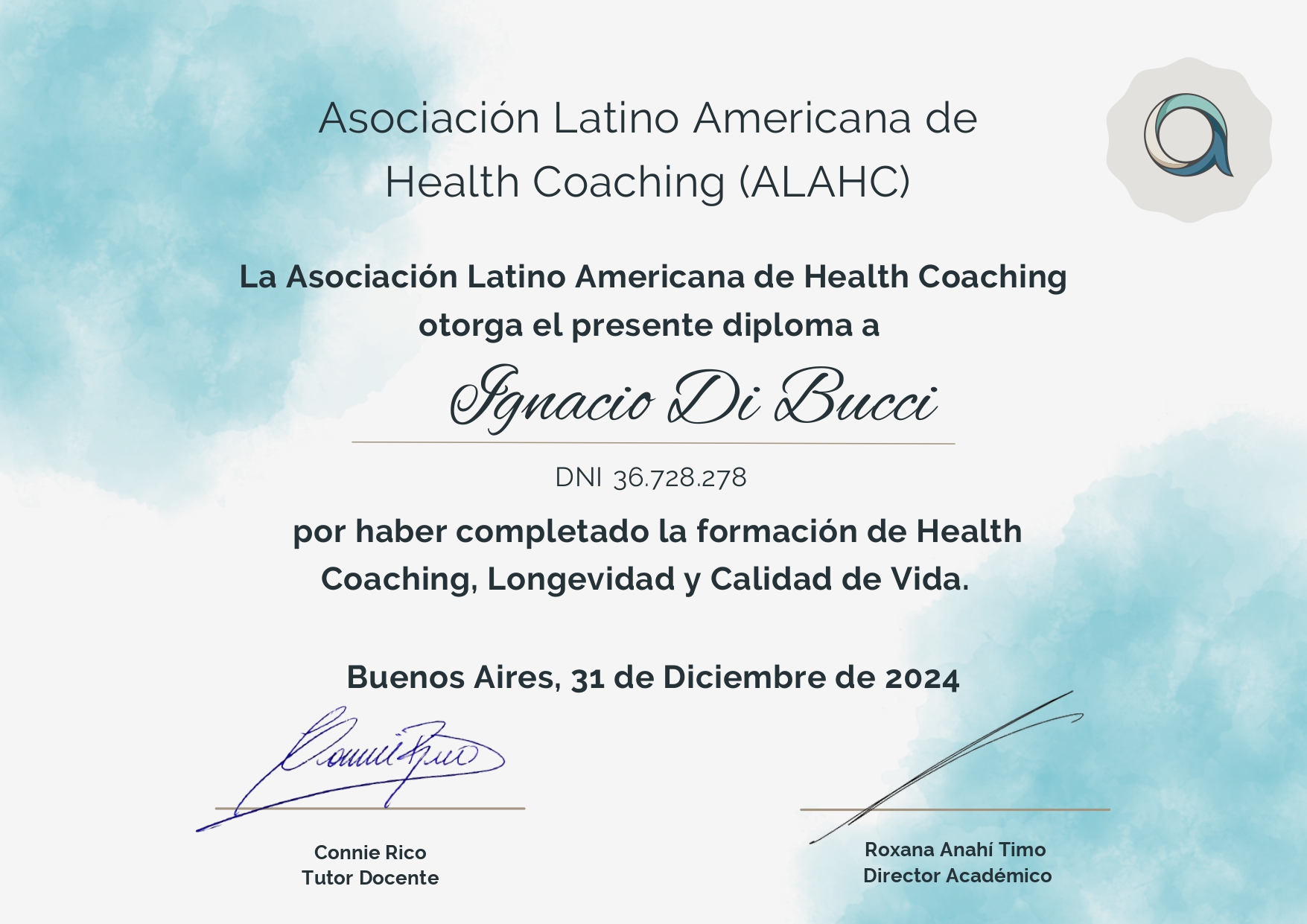 Certificado ALAHC